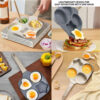 4 Holes Egg Frying Pan With Wood Handle - Image 3