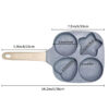 4 Holes Egg Frying Pan With Wood Handle - Image 2